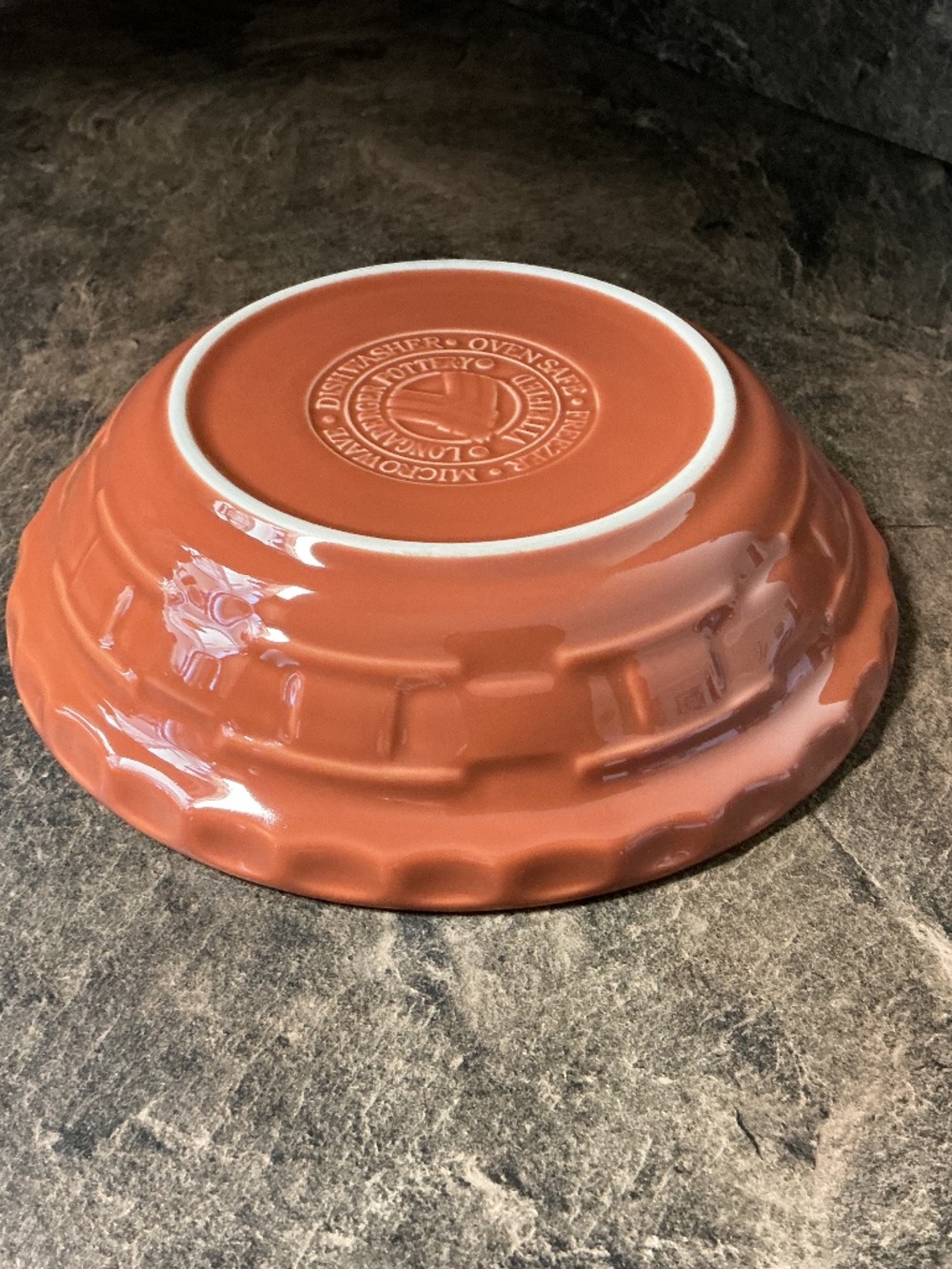 Longaberger Pottery Small Pie Plate - Spice